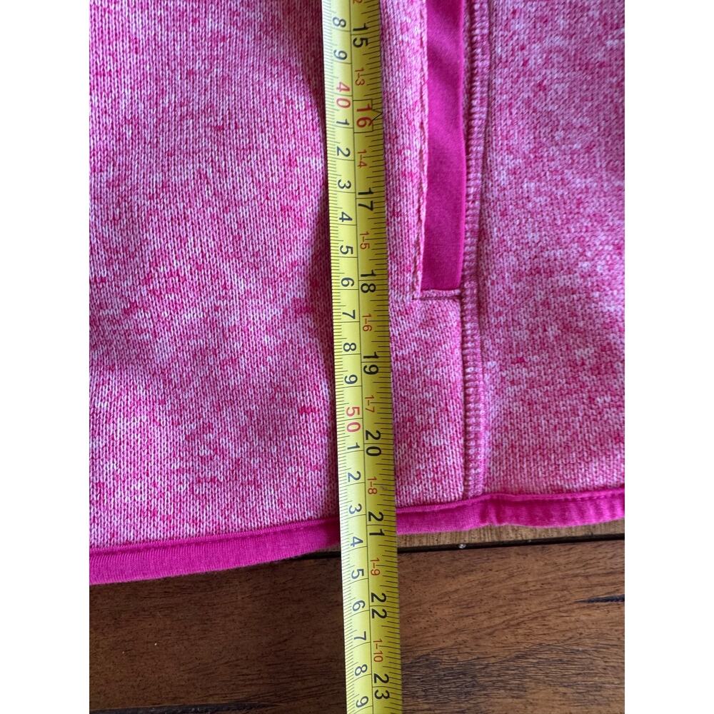 NWT Athletic Works Girls L 10-12 Pink Sweater Fleece 1/4 Zip Pullover - Picture 9 of 10